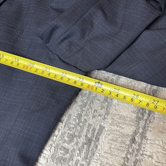 Ermenegildo Zegna Blazer Mens Large Navy Double Breasted Super 100s FLAWS READ* - Picture 12 of 16